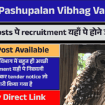 Bihar Pashupalan Vibhag Vacancy