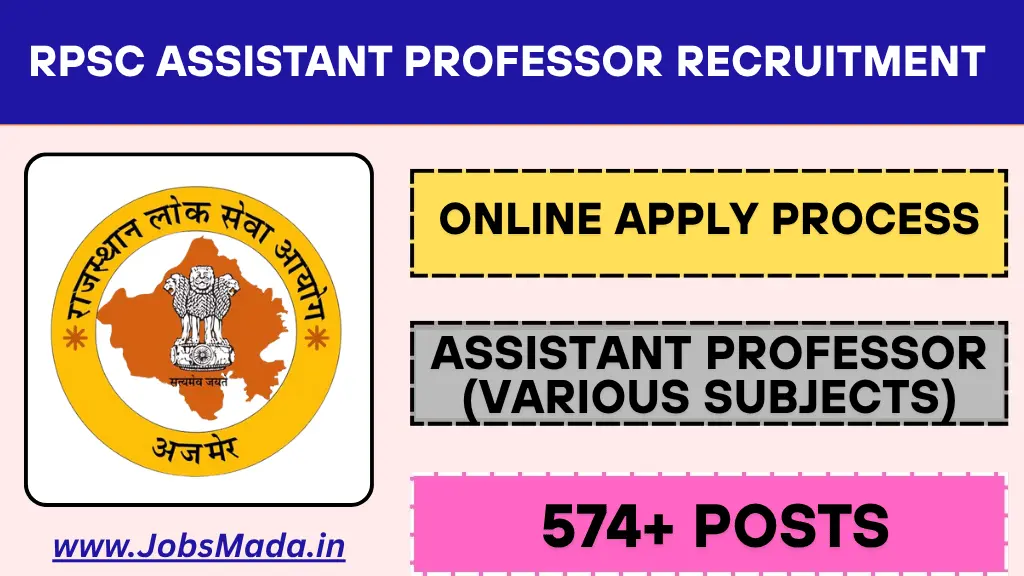RPSC Assistant Professor Recruitment