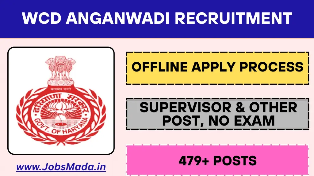 WCD Anganwadi Recruitment