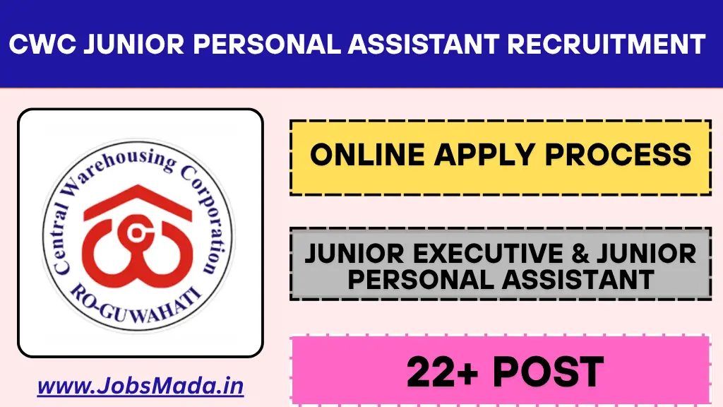 CWC Junior Personal Assistant Recruitment