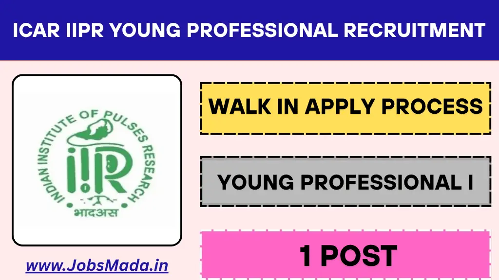 ICAR IIPR Young Professional Recruitment