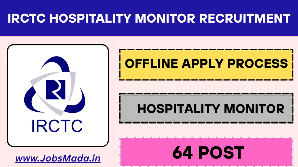 IRCTC Hospitality Monitor Recruitment